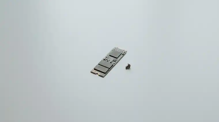 M.2 SSD 한 개와 고정 나사